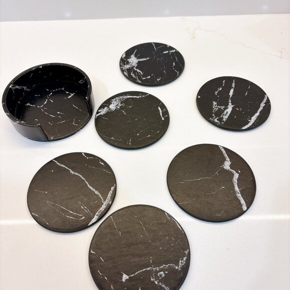 95% NEW LEATHER COASTER - Picture 4 of 4